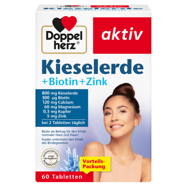 Abbildung für DOPPELHERZ Kieselerde+Biotin+Zink Tabletten