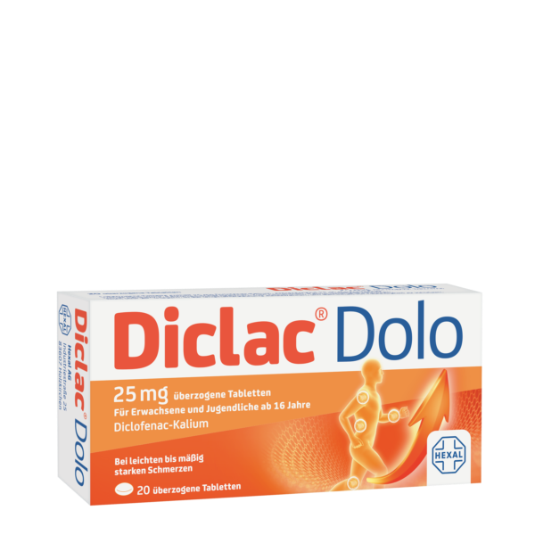 Abbildung für DICLAC Dolo 25 mg überzogene Tabletten