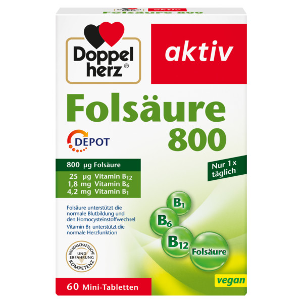 Abbildung für DOPPELHERZ Folsäure 800 Depot Tabletten