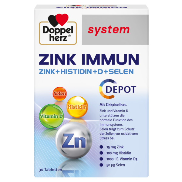 Abbildung für DOPPELHERZ Zink Immun Depot system Tabletten