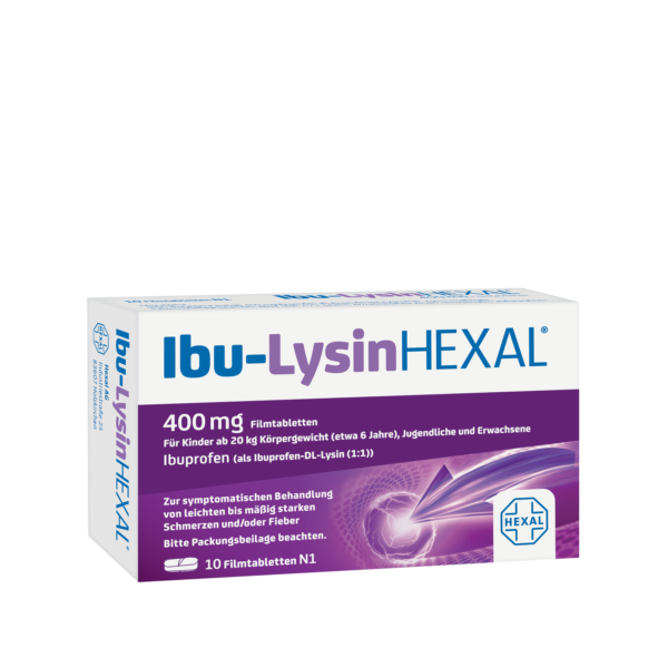 Abbildung für IBU-LYSINHEXAL 400 mg Ibuprofen als 684 mg Ibuprofen-DL-Lysin Filmtabletten (1:1)