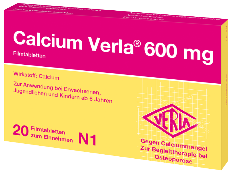 Abbildung für Calcium Verla® 600 mg