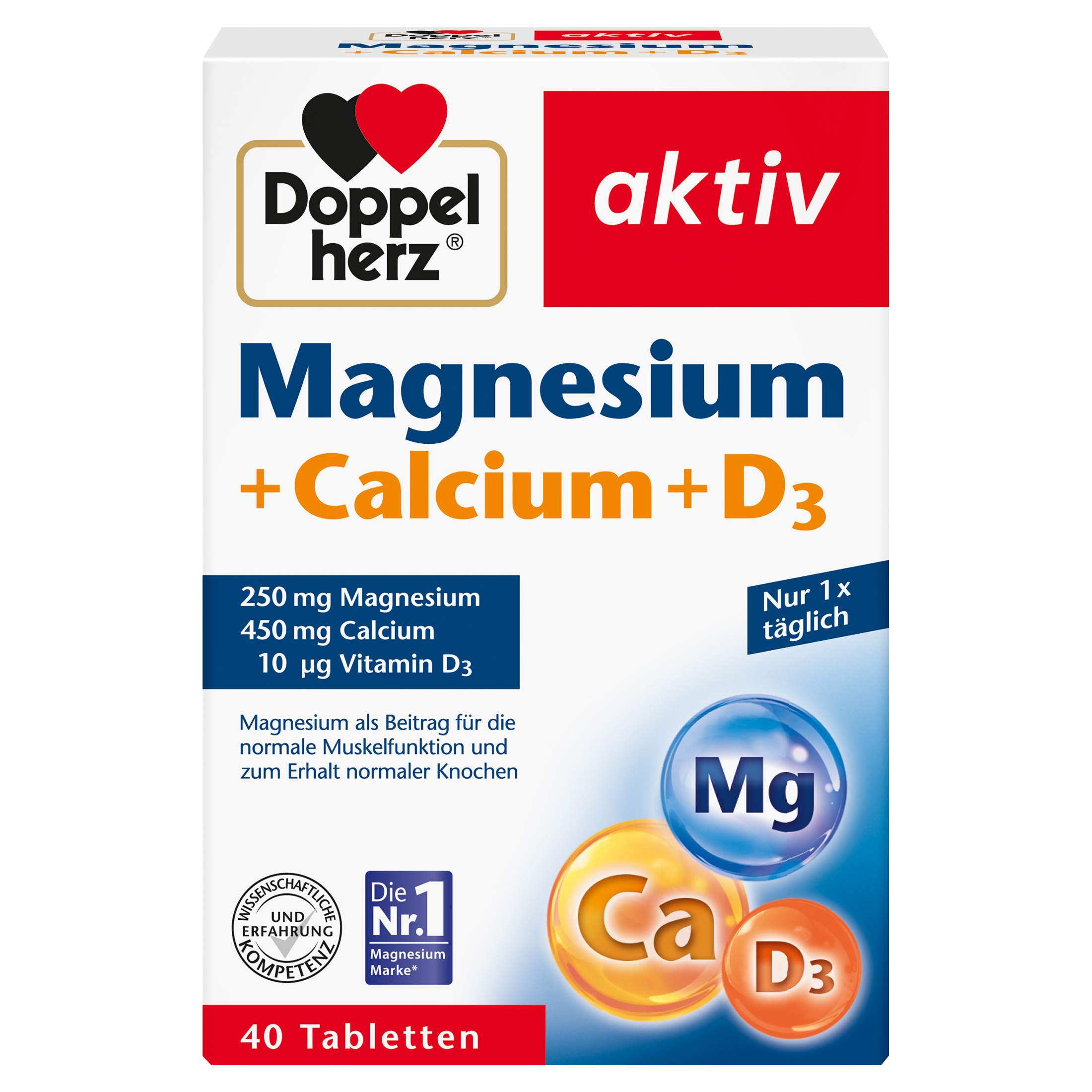 Abbildung für DOPPELHERZ Magnesium+Calcium+D3 Tabletten