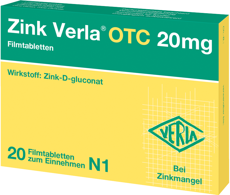 Abbildung für Zink Verla® OTC 20 mg