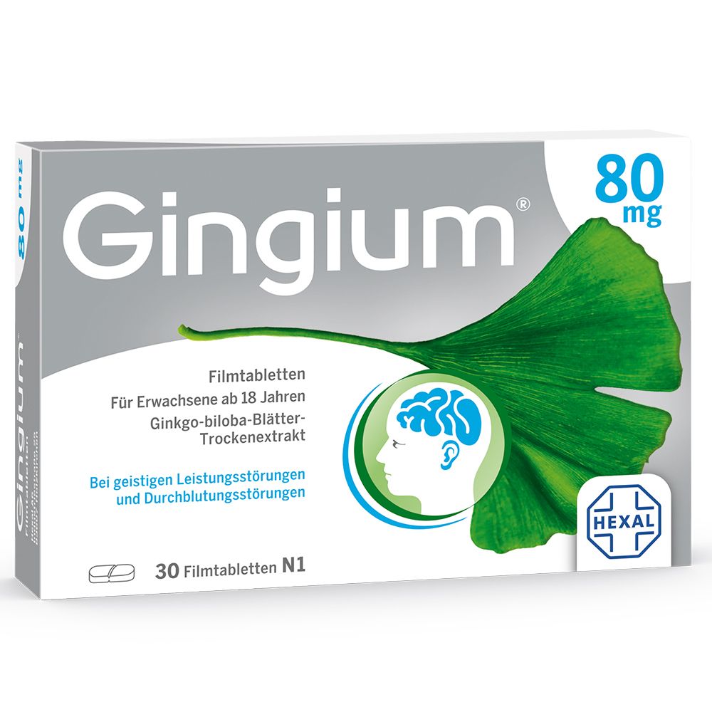 Abbildung für GINGIUM 80 mg Filmtabletten