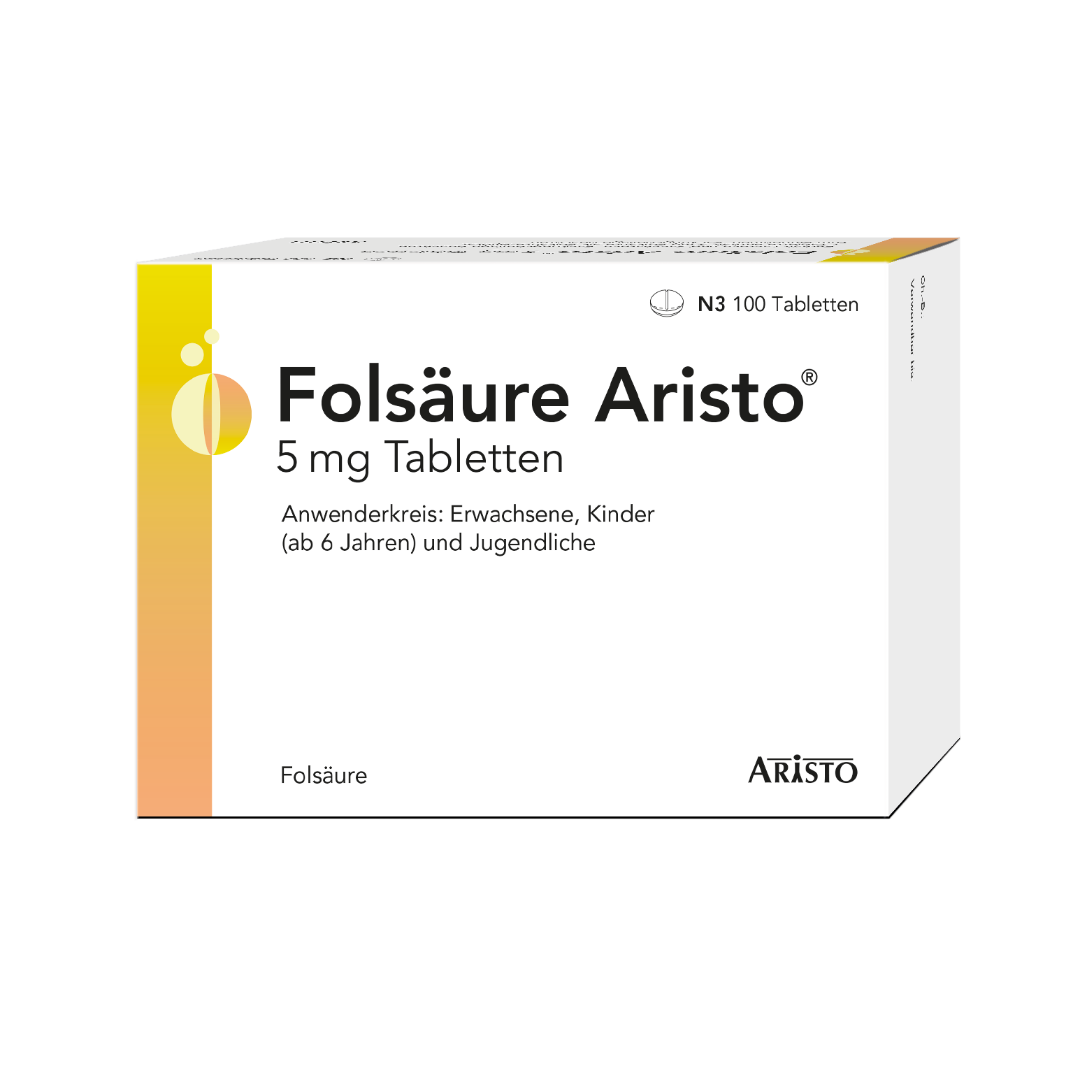 Abbildung für FOLSÄURE ARISTO 5 mg Tabletten