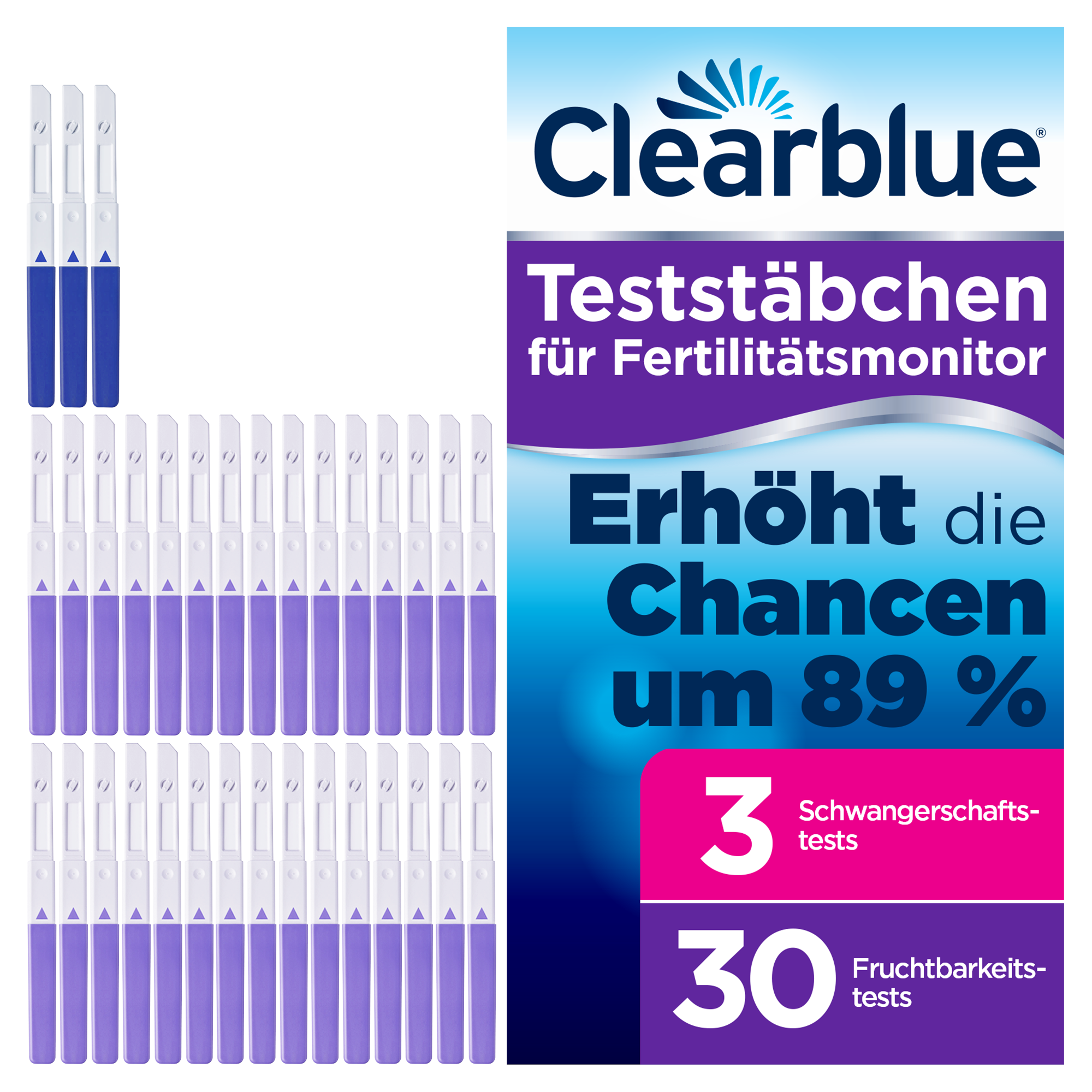 Abbildung für CLEARBLUE Fertilitätsmonitor Teststäbchen 30+3